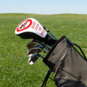 Funda Para Palo De Golf SlipperyJoe's Do Not Spoon Bacon red Advertencia m