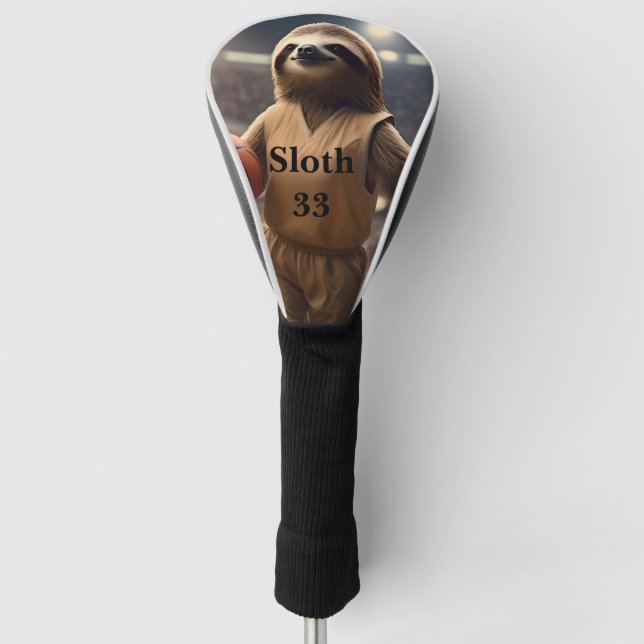 Funda Para Palo De Golf Sloth 33 Basketball Player, (Anverso)