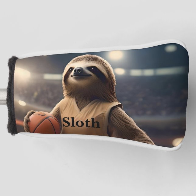 Funda Para Palo De Golf Sloth 33 Basketball Player, cubierta de putter de  (Anverso)