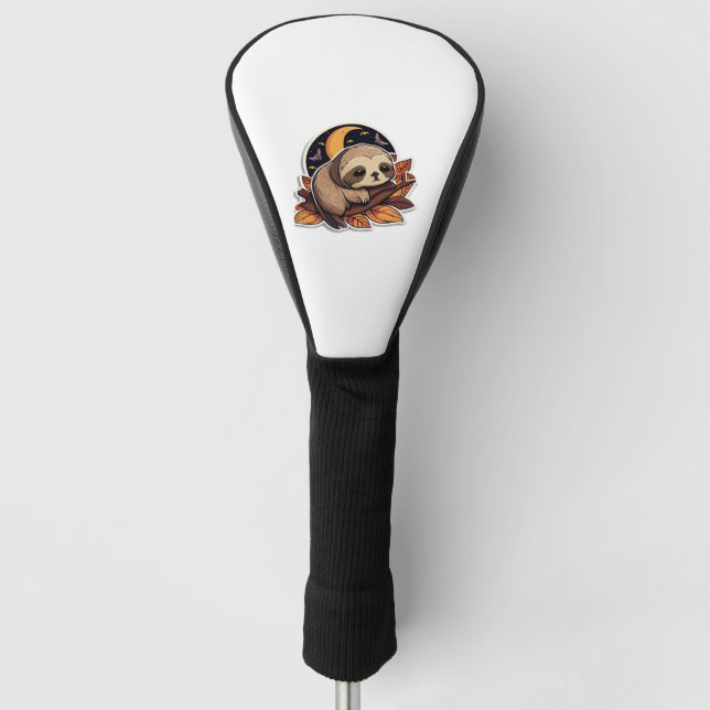Funda Para Palo De Golf sloth pumpkin Halloween sticker style 2 Classic T- (Anverso)