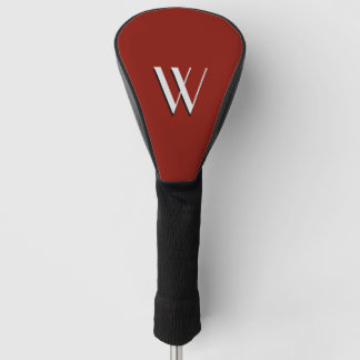 Funda Para Palo De Golf Sólido rojo indio iniciado