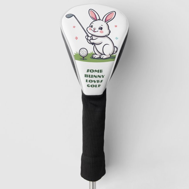 Funda Para Palo De Golf Some Bunny Loves Golf Spring Garden Green Funny  (Anverso)