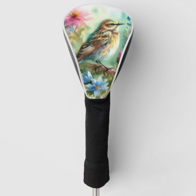 Funda Para Palo De Golf Songbird Melody Graceful Bird & Floral Elegance (Anverso)