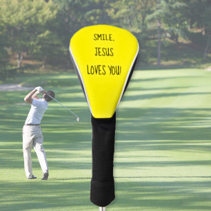 Funda Para Palo De Golf Sonríe, Jesús te ama el amarillo feliz sol