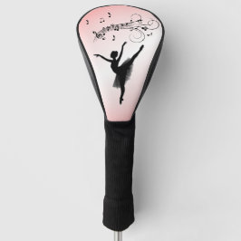 Funda Para Palo De Golf Sorprendente bailarina bailando con música rosa