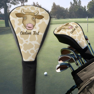 Funda Para Palo De Golf Sorprendida cubierta de cabeza de golf de vaca