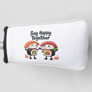 Funda Para Palo De Golf Soy feliz juntos Sushi Kawaii comida japonesa