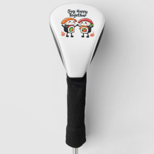 Funda Para Palo De Golf Soy feliz juntos Sushi Kawaii comida japonesa