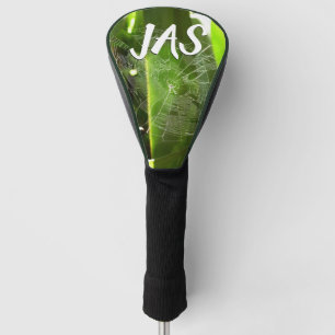 Funda Para Palo De Golf Spiderweb en la naturaleza de las hojas tropicales
