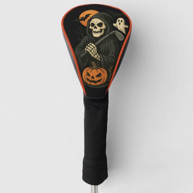 Funda Para Palo De Golf Spooky Halloween Skull Driver (Anverso)