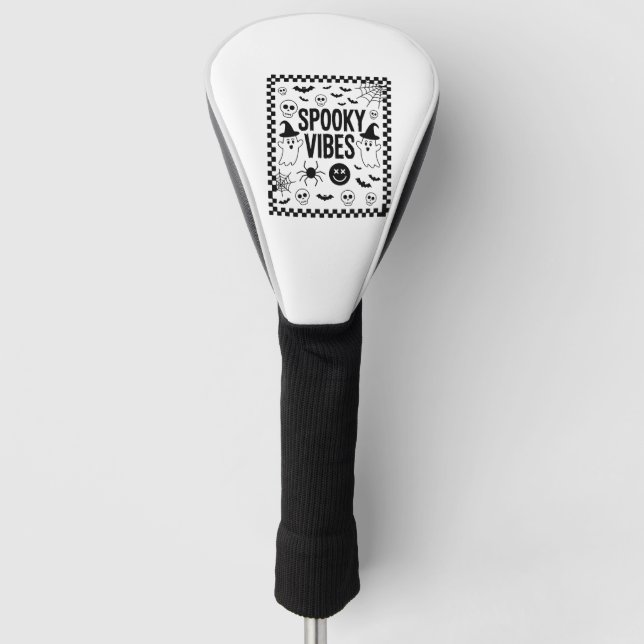 Funda Para Palo De Golf Spooky Vibes Retro Halloween (Anverso)