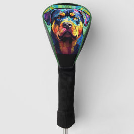 Funda Para Palo De Golf Stained Glass Rottweiler 
