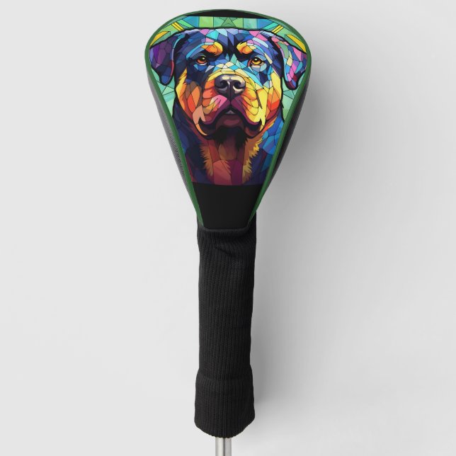 Funda Para Palo De Golf Stained Glass Rottweiler  (Anverso)