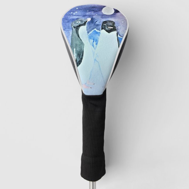 Funda Para Palo De Golf Starry Sky Adelie Penguins (Anverso)