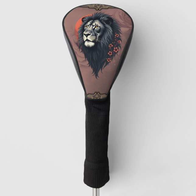 Funda Para Palo De Golf Strength and delicacy united, a black lion (Anverso)