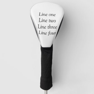 Funda Para Palo De Golf Su mensaje aquí agrega nombre de texto monograma i