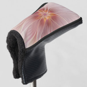 Funda Para Palo De Golf Sueño floral abstracto de fractal de arte en rosa