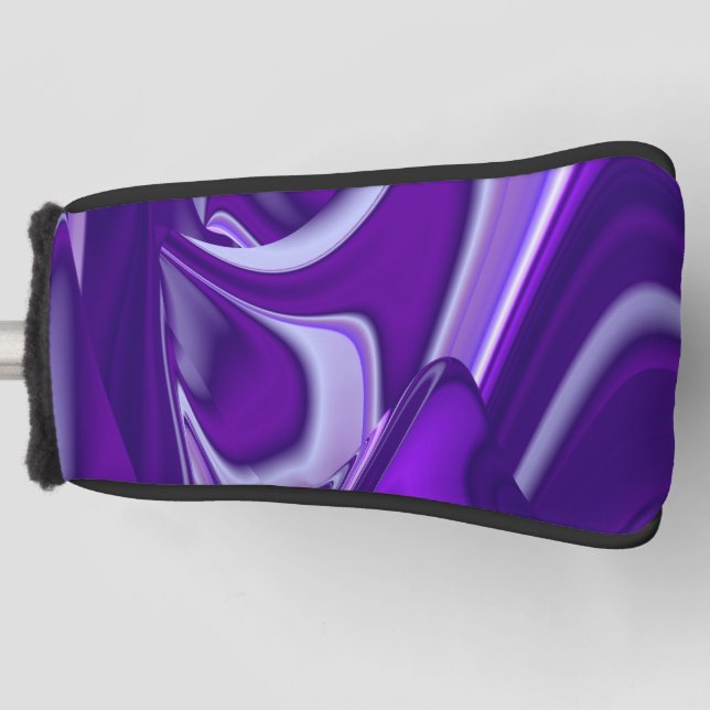 Funda Para Palo De Golf Sueños del arcoiris de flores moradas (Anverso)