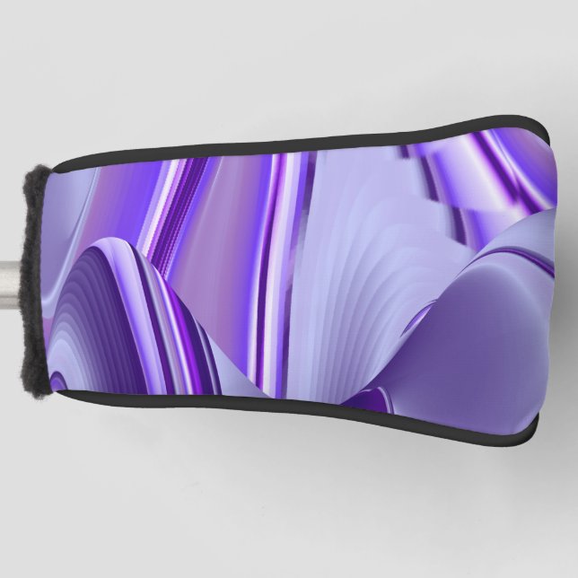 Funda Para Palo De Golf Sueños del arcoiris de flores moradas (Anverso)