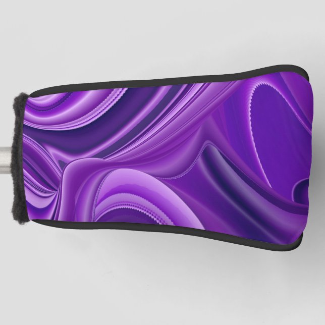 Funda Para Palo De Golf Sueños del arcoiris de flores moradas (Anverso)