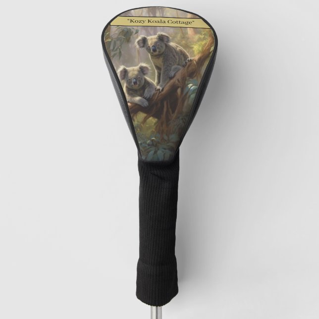 Funda Para Palo De Golf Sueños del bosque Koala, personalizado (Anverso)