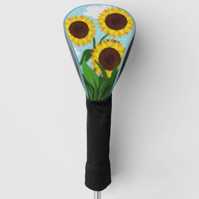 Funda Para Palo De Golf Sunflower pintado (Anverso)
