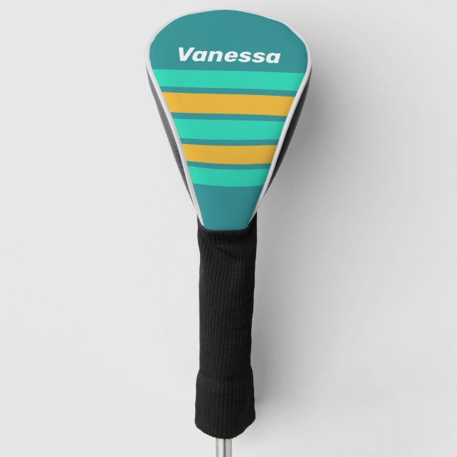Funda Para Palo De Golf Sunlit Seas Across Striping with Name (Anverso)