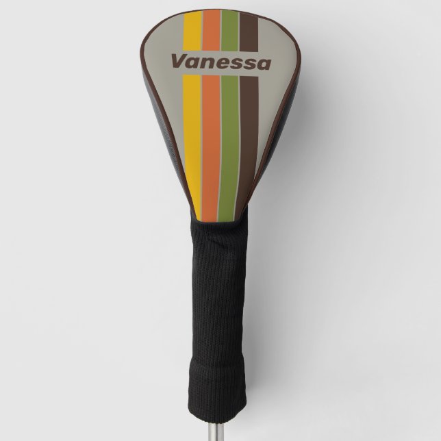 Funda Para Palo De Golf Sunset Clover Pin Striped with Name (Anverso)