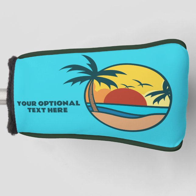 Funda Para Palo De Golf Sunset de playa tropical (Anverso)