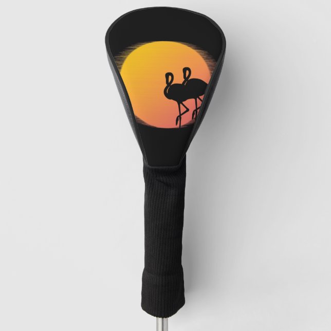 Funda Para Palo De Golf Sunset Flamingos (Anverso)
