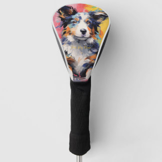 Funda Para Palo De Golf Super Cute Border Collie Dog Puppy 003 - Xeno Luci