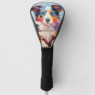 Funda Para Palo De Golf Super Cute Border Collie Dog Puppy 004 - Xeno Luci
