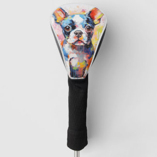 Funda Para Palo De Golf Super Cute Boston Terrier Dog Puppy 001 - Xeno Luc