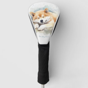 Funda Para Palo De Golf Super lindo angel durmiendo perrito akita perro 00