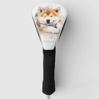 Funda Para Palo De Golf Super lindo angel durmiendo perrito akita perro 00