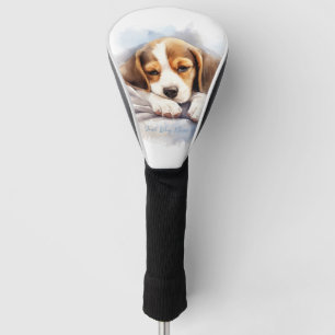 Funda Para Palo De Golf Super lindo ángel durmiendo perrito Beagle dog 004