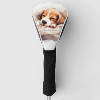 Funda Para Palo De Golf Super lindo ángel durmiendo perrito Beagle dog 005