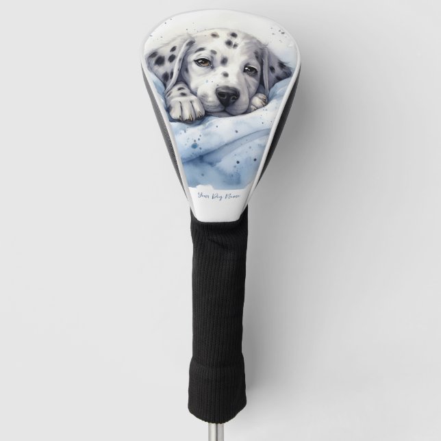 Funda Para Palo De Golf Super lindo ángel durmiendo perrito Dalmatian Dog  (Anverso)