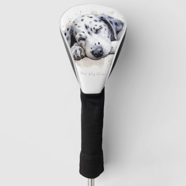 Funda Para Palo De Golf Super lindo ángel durmiendo perrito Dalmatian Dog  (Anverso)