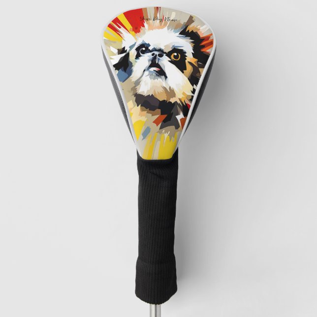 Funda Para Palo De Golf Superhéroe Shih Tzu Dog 01 - Juez Ignacio (Anverso)