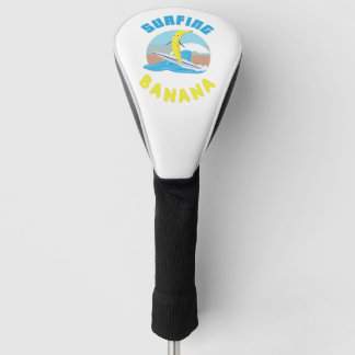 Funda Para Palo De Golf Surfing banana surf surf ilustracion de frutas océ
