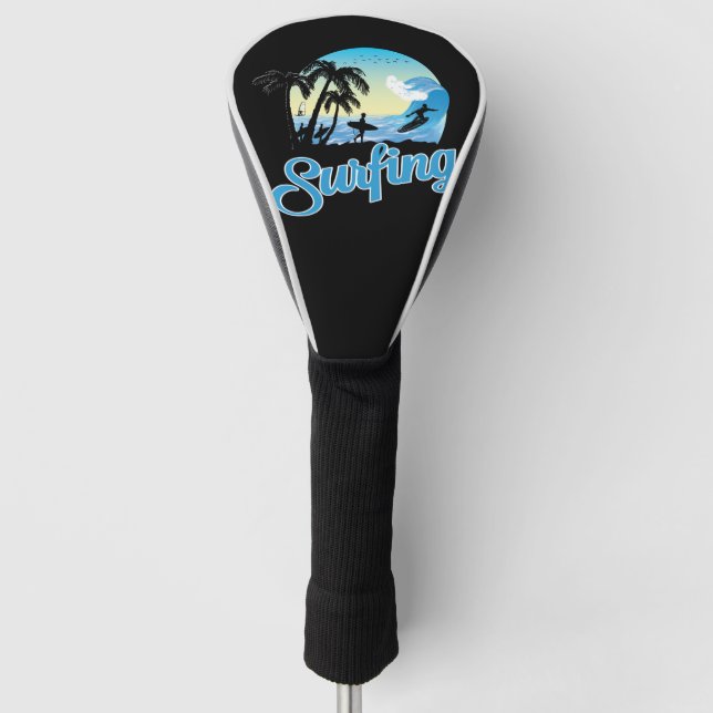 Funda Para Palo De Golf Surfing Sea Beach (Anverso)