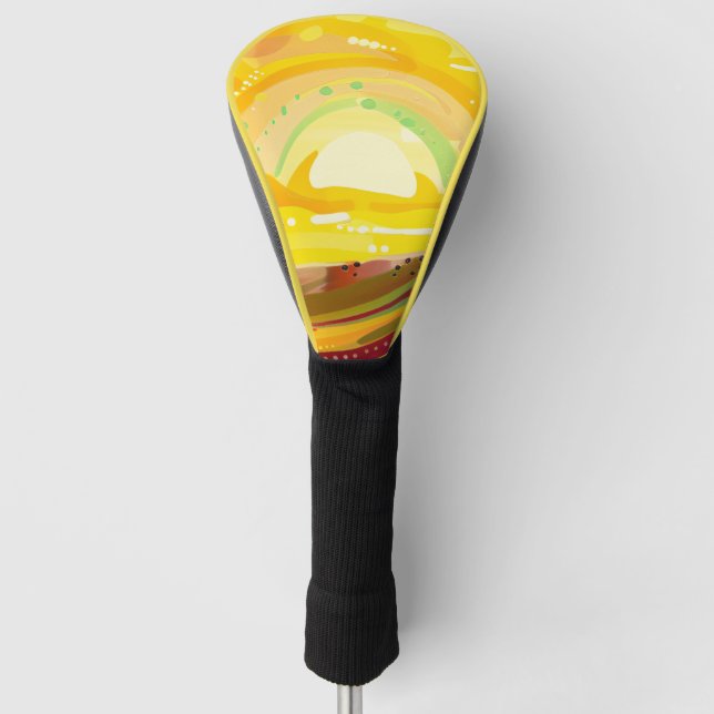 Funda Para Palo De Golf Swing costero: El Crepúsculo del Surfista (Anverso)