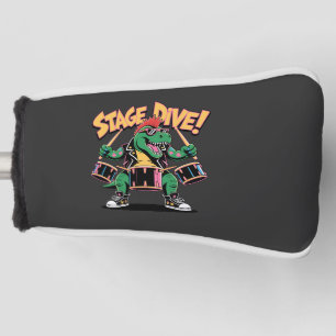 Funda Para Palo De Golf T-Rex Dinosaurio Baterista de Rock Punk - Música D