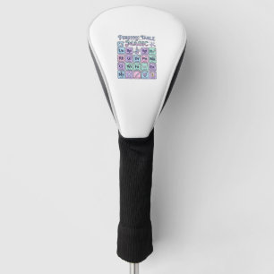 Funda Para Palo De Golf Tabla periódica de diseño gráfico mágico de unicor