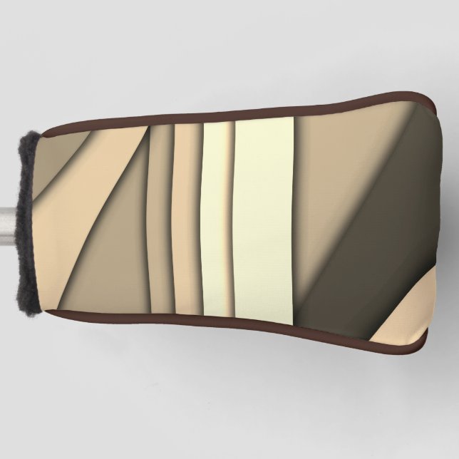 Funda Para Palo De Golf Tan monocromo moderno (Anverso)
