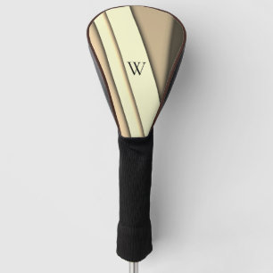 Funda Para Palo De Golf Tan monocromo moderno inicial