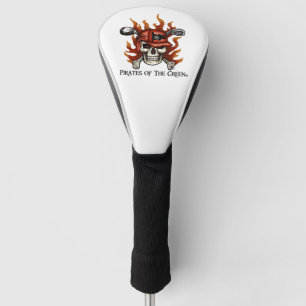 Funda Para Palo De Golf Tapa de cabeza de golf de Flame Skull Pirate Golfe