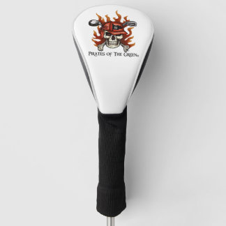 Funda Para Palo De Golf Tapa de cabeza de golf de Flame Skull Pirate Golfe