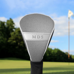 Funda Para Palo De Golf Tapa de cabeza de golf de monograma de fibra de ca